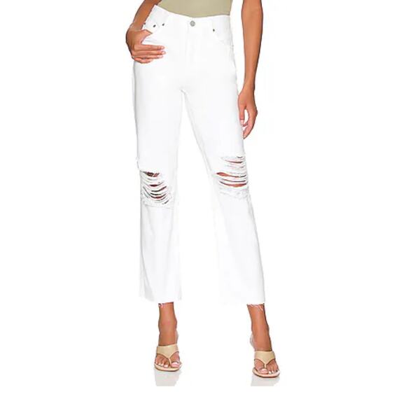 Rails X Revolve Atwater Slouchy Straight Jeans in Blanche Distress. Size 28 - Picture 1 of 7